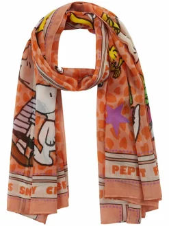 Codello Schals & Tücher<Damen Schal - PEANUTS orange bedruckt