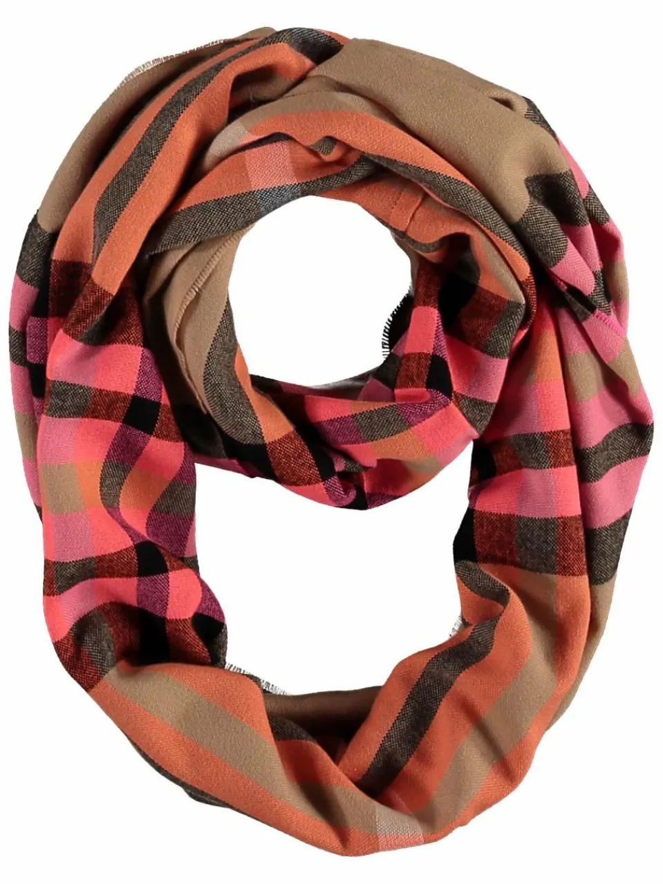 Fraas Schals & Tücher<Damen Schlauchschal camel kariert
