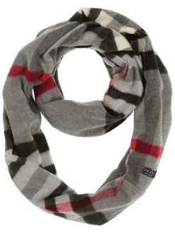 Fraas Schals & Tücher<Damen Schlauchschal hellgrau kariert