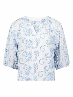 Betty & Co Blusen<Damen Schlupfbluse blau gemustert