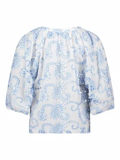 Betty & Co Blusen<Damen Schlupfbluse blau gemustert