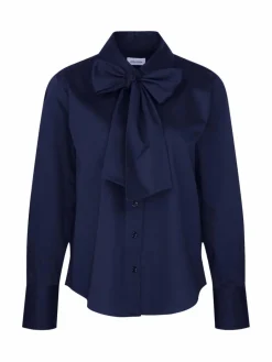 Seidensticker Blusen<Damen Schluppenbluse - Uni blau uni