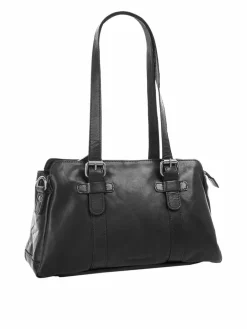 Spikes & Sparrow Taschen & Rucksäcke<Damen Schultertasche schwarz uni