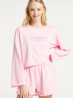 MyMo Sweatshirts & Sweatjacken<Damen Set rosa gemustert