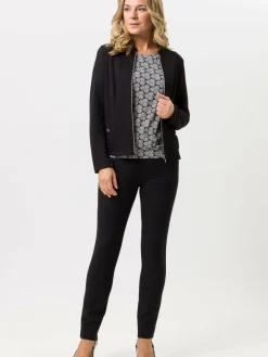 Frank Walder Blusen<Damen Shirt weiß gemustert