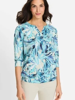 Olsen Shirts & Tops<Damen Shirt blau gemustert