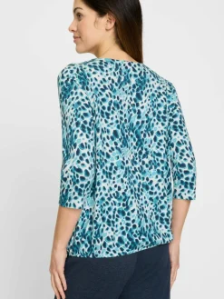 Olsen Shirts & Tops<Damen Shirt blau bedruckt