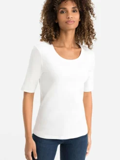 Olsen Shirts & Tops<Damen Shirt weiß uni