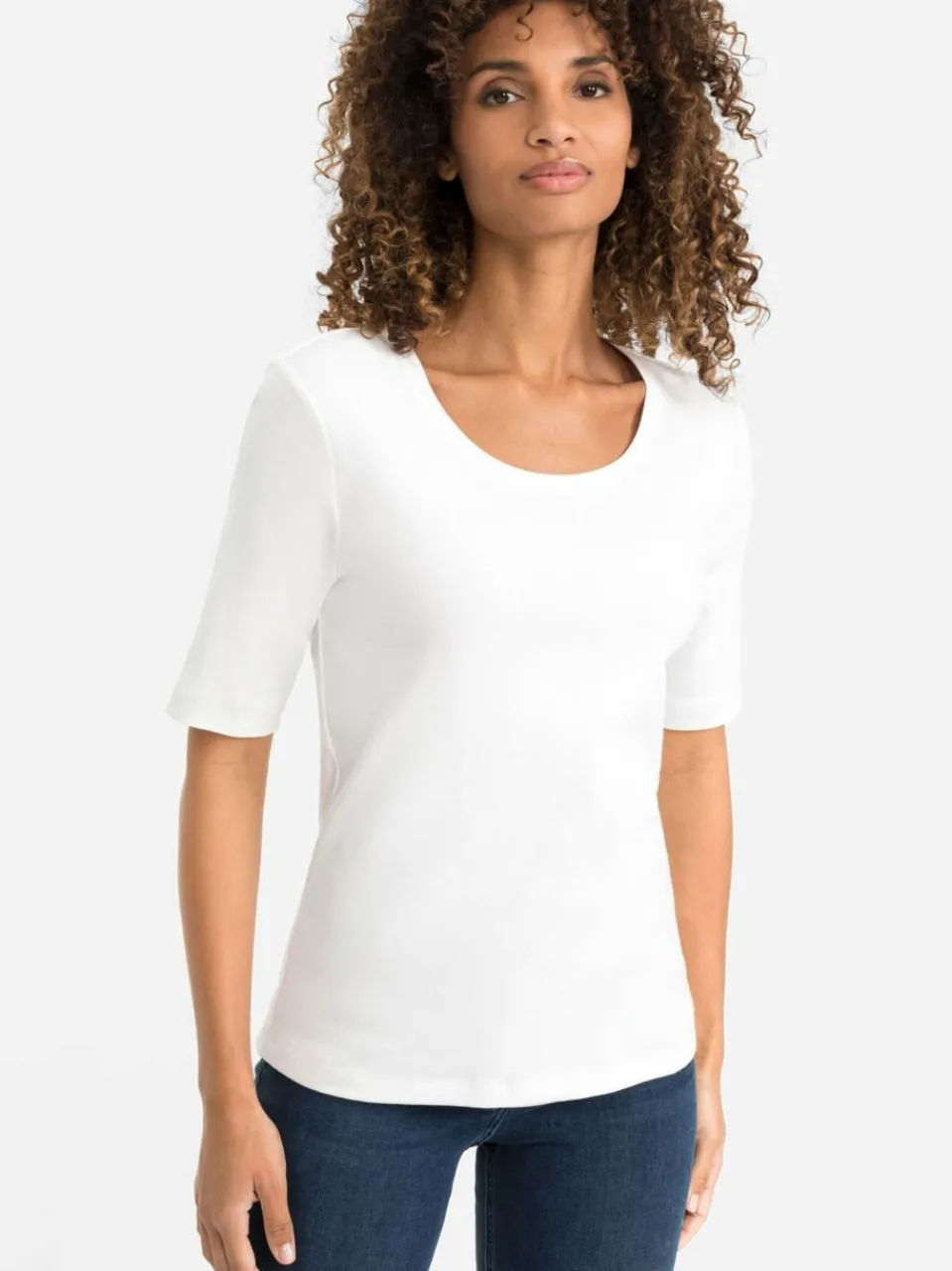 Olsen Shirts & Tops<Damen Shirt weiß uni
