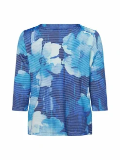 Olsen Sweatshirts & Sweatjacken<Damen Shirt - Ocean Breeze royal hellblau gemustert