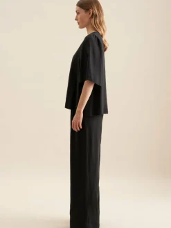 Seidensticker Blusen<Damen Shirtbluse - Uni schwarz uni