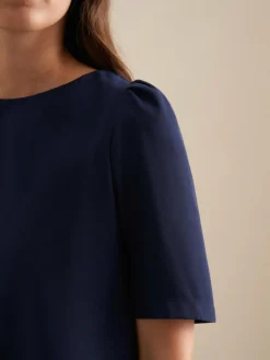 Seidensticker Blusen<Damen Shirtbluse - Uni blau uni