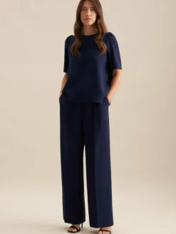 Seidensticker Blusen<Damen Shirtbluse - Uni blau uni