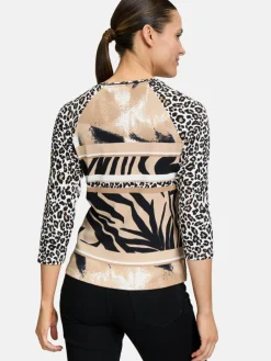 Betty Barclay Sweatshirts & Sweatjacken<Damen Shirtjacke mehrfarbig schwarz gemustert