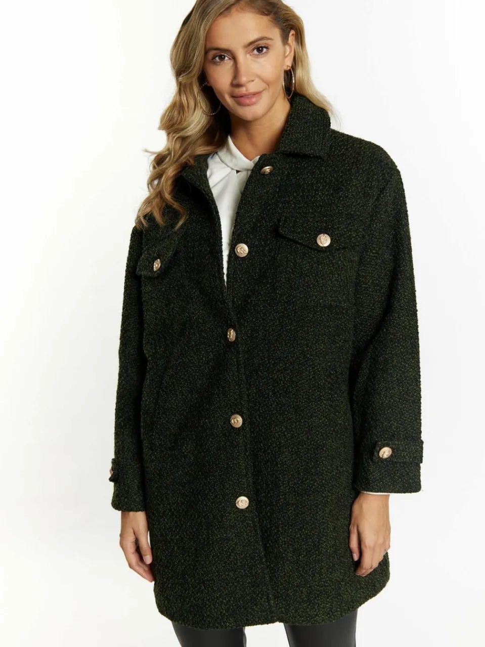 Faina Blazer<Damen Shirtjacket tanne uni