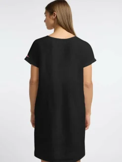 Frieda & Freddies Kleider<Damen Shirtkleid schwarz uni
