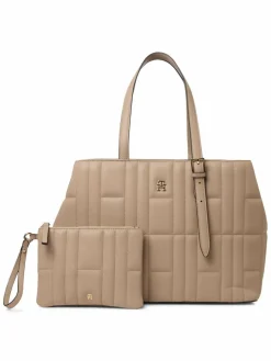 Tommy Hilfiger Taschen & Rucksäcke<Damen Shopper taupe uni