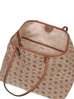 GUESS Taschen & Rucksäcke<Damen Shopper - Neda Large 2 in 1 TO 54240 Logo braun uni