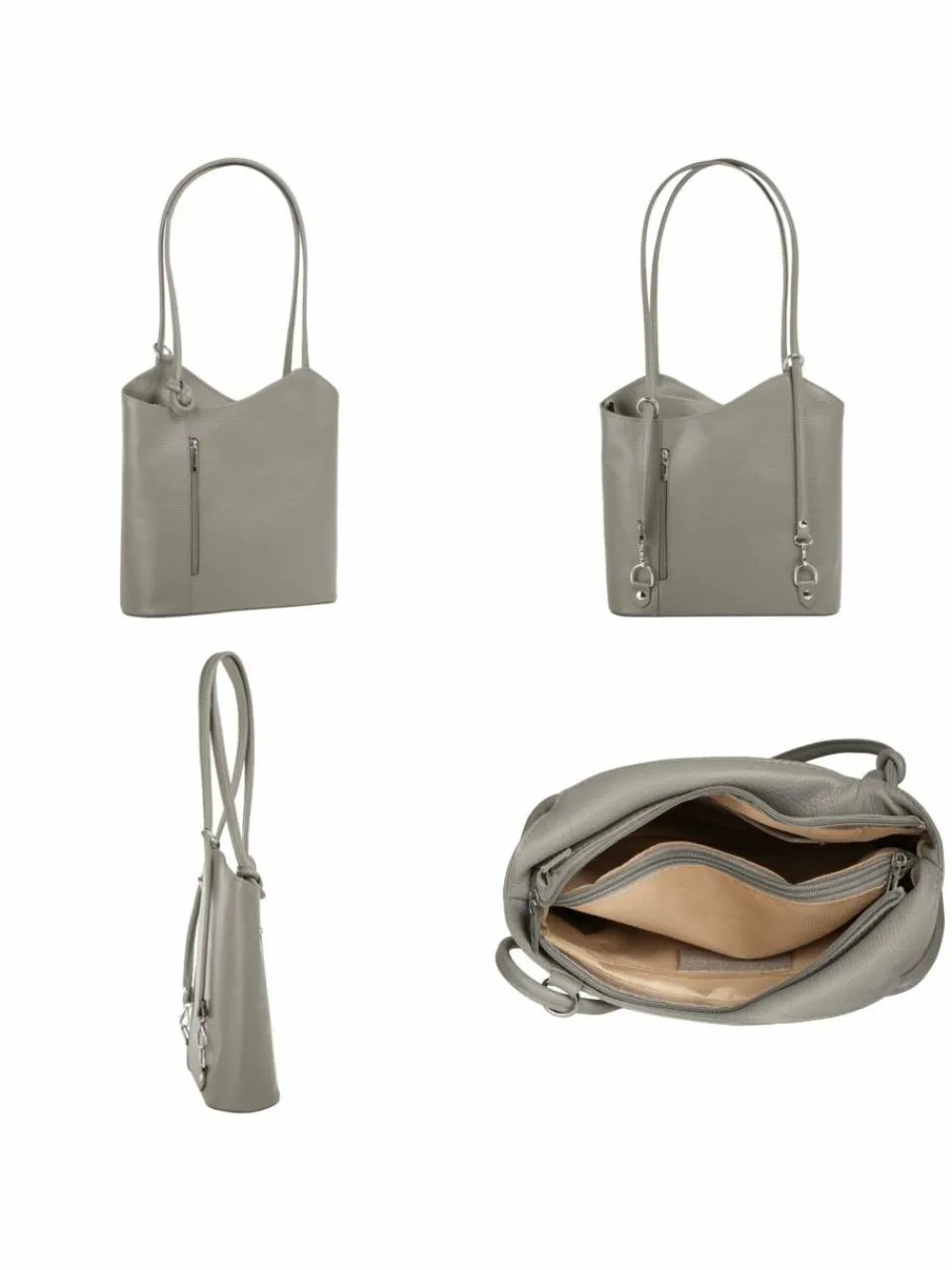 Cluty Taschen & Rucksäcke<Damen Shopper - Rucksack - Kombination grau uni