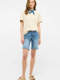 Mustang Jeans<Damen Short blau uni