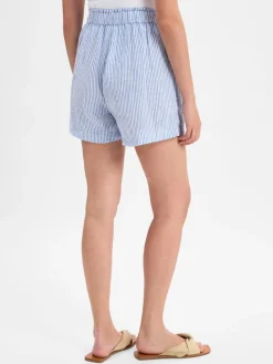 Marie Lund Hosen<Damen Shorts aus reinen Leinen blau weiß gestreift