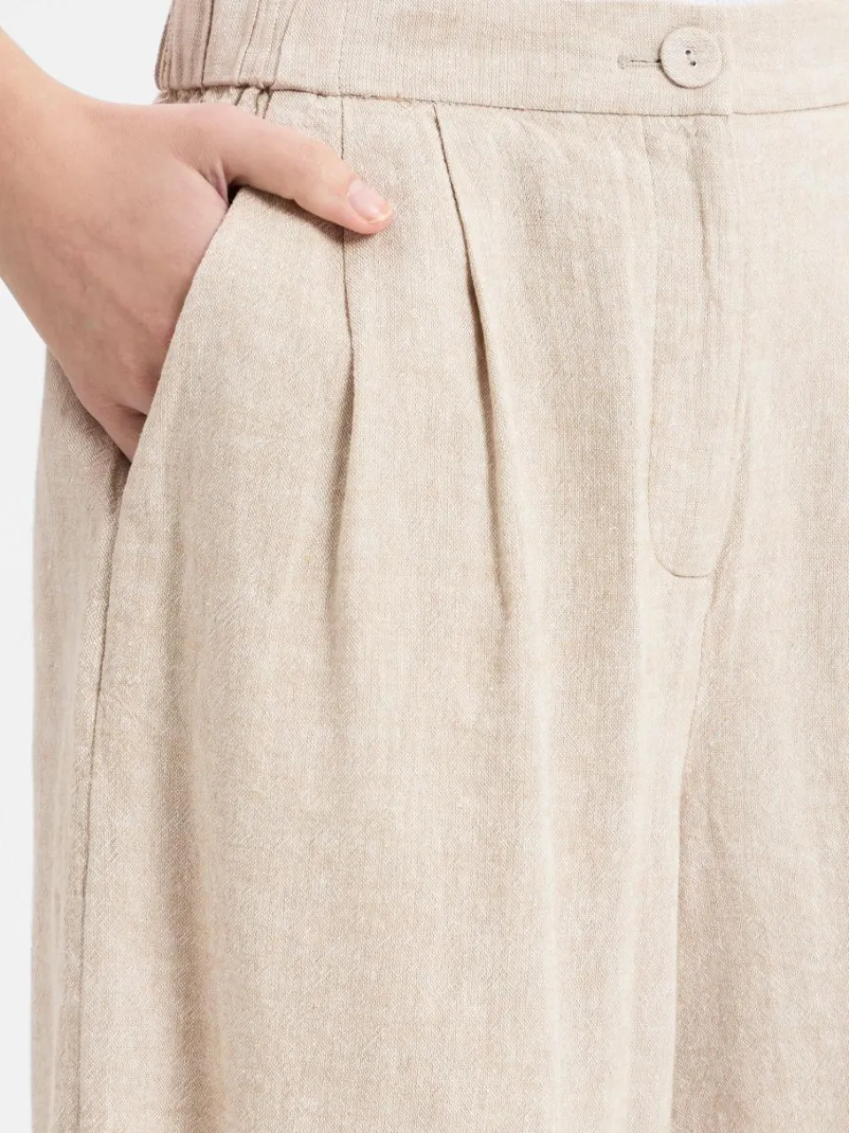 Damen Msch Copenhagen Hosen>Damen Shorts mit Leinen-Anteil - MSCHPennie Ginia