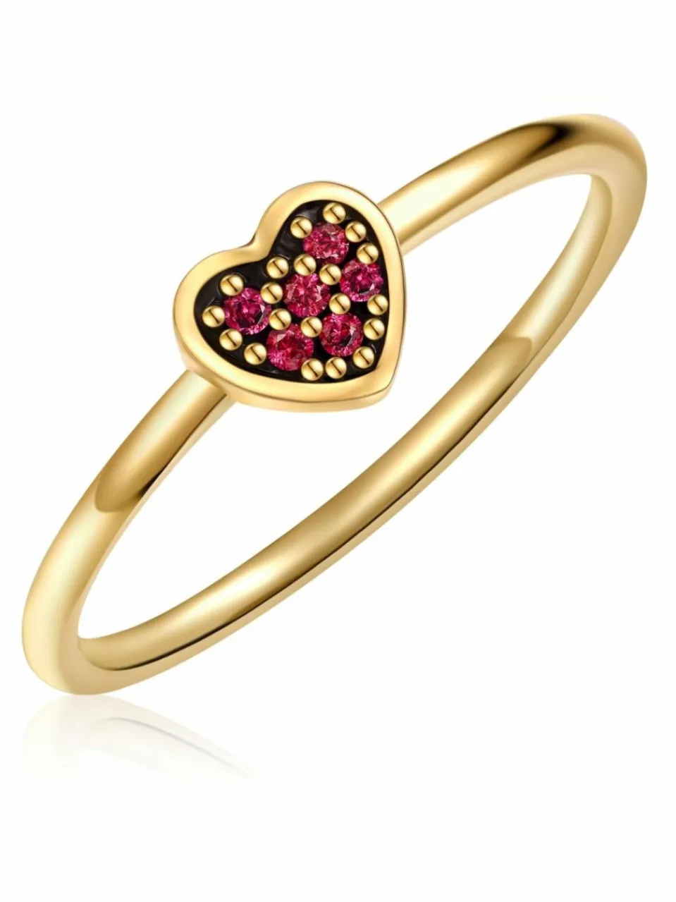 Glanzstücke München Schmuck<Damen Silberring - Herz gold uni