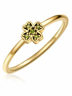 Glanzstücke München Schmuck<Damen Silberring - Kleeblatt gold uni