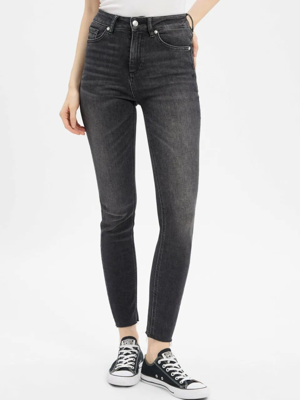 HUGO Jeans<Damen Skinny Fit Jeans - Girali_2 anthrazit uni