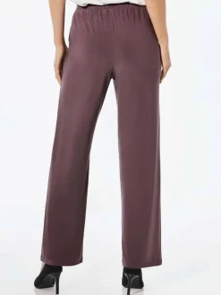 Goldner Hosen<Damen Slinky-Hose - Bequeme Slinky-Hose mit Schlupfbund lila uni