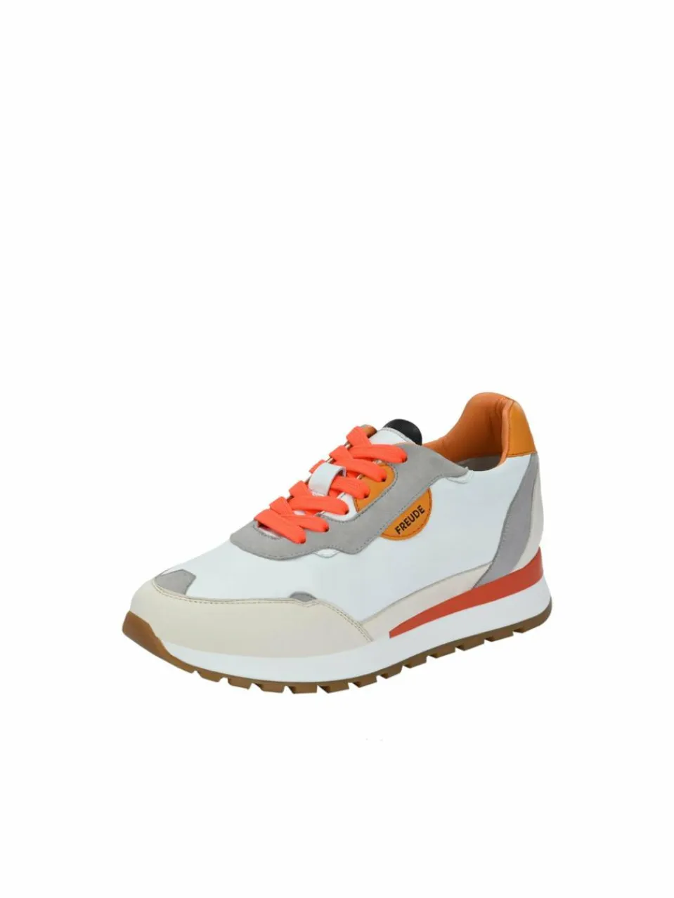 FREUDE Sneaker<Damen Sneaker - AGATA weiß orange uni