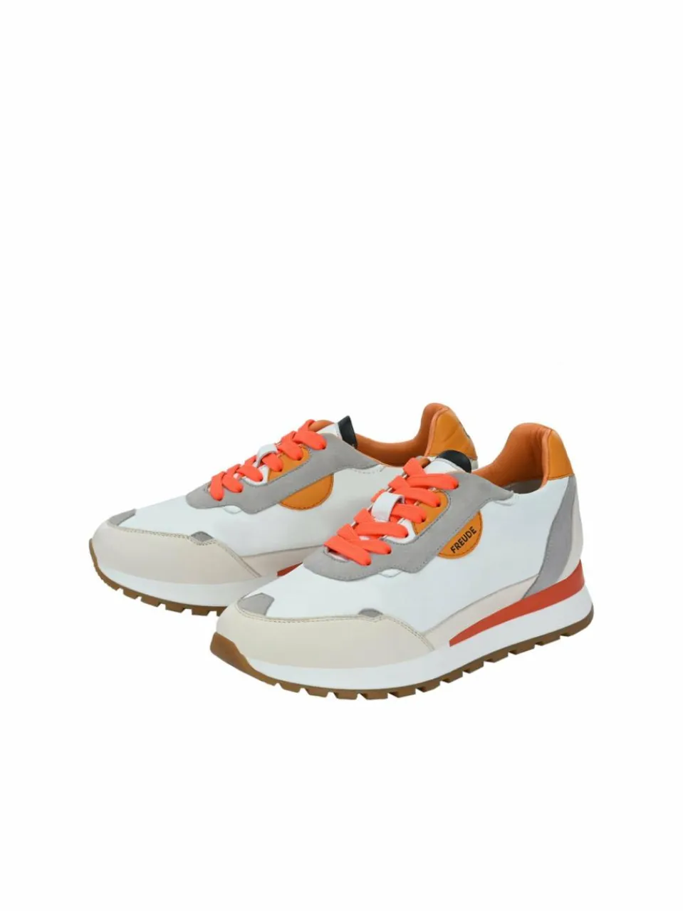 FREUDE Sneaker<Damen Sneaker - AGATA weiß orange uni