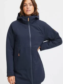 North Bend Jacken & Westen<Damen Softshelljacke marine uni