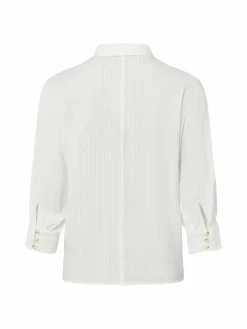 zero Blusen<Damen Sommerbluse weiß strukturiert