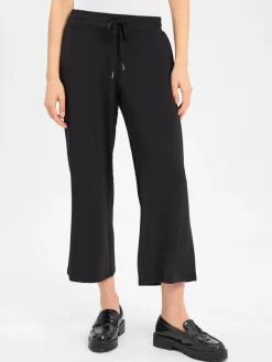 comma Hosen<Damen Sommerhose schwarz uni