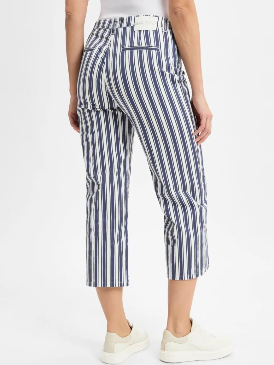 MAC Hosen<Damen Sommerhose - Chiara indigo weiß gestreift