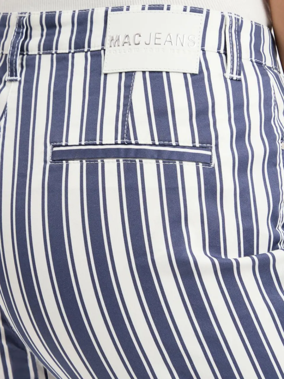 MAC Hosen<Damen Sommerhose - Chiara indigo weiß gestreift