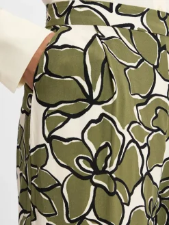 Vila Hosen<Damen Sommerhose - VIMara Dura schilf ecru gemustert