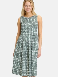 Vera Mont Kleider<Damen Sommerkleid grün gemustert