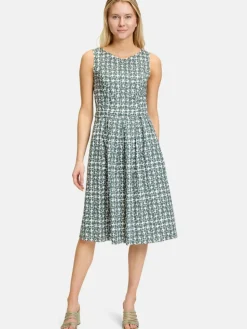 Vera Mont Kleider<Damen Sommerkleid grün gemustert