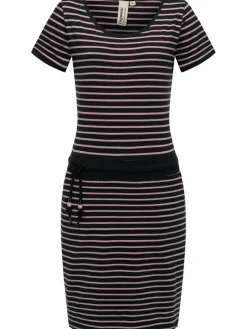 Ragwear Kleider<Damen Sommerkleid - Baomi schwarz gestreift
