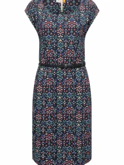 Ragwear Kleider<Damen Sommerkleid - Lilithe Ikat marine gemustert