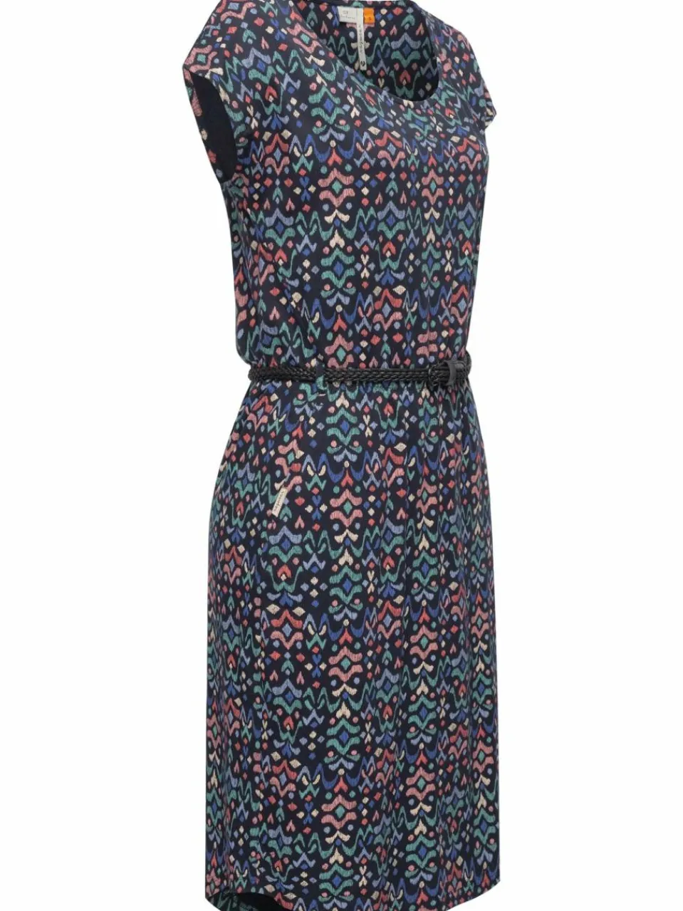 Ragwear Kleider<Damen Sommerkleid - Lilithe Ikat marine gemustert
