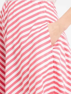 MAERZ Röcke<Damen Sommerrock rot weiß gestreift