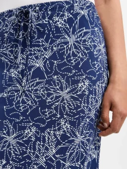 Marie Lund Röcke<Damen Sommerrock marine weiß gemustert