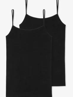 Schiesser Shirts & Tops<Damen Spaghettitop - 95/5 schwarz uni