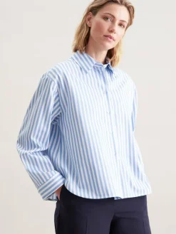 Seidensticker Blusen<Damen Stehkragenbluse - Gestreift blau gestreift