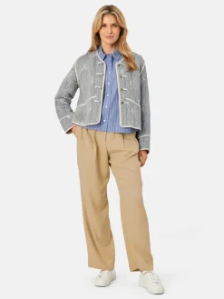 Masai Jacken & Westen<Damen Steppjacke blau bedruckt