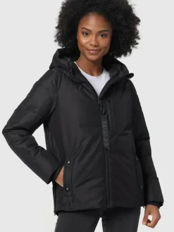 Navahoo Jacken & Westen<Damen Steppjacke - Krümelein schwarz uni