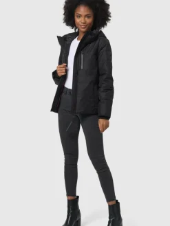 Navahoo Jacken & Westen<Damen Steppjacke - Krümelein schwarz uni